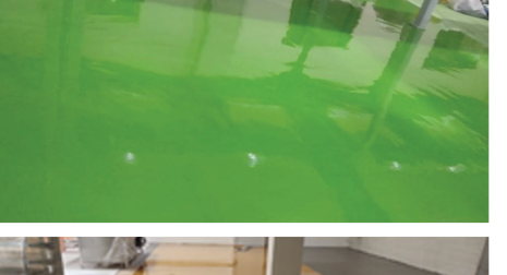 Polished and coated industrial floor surface