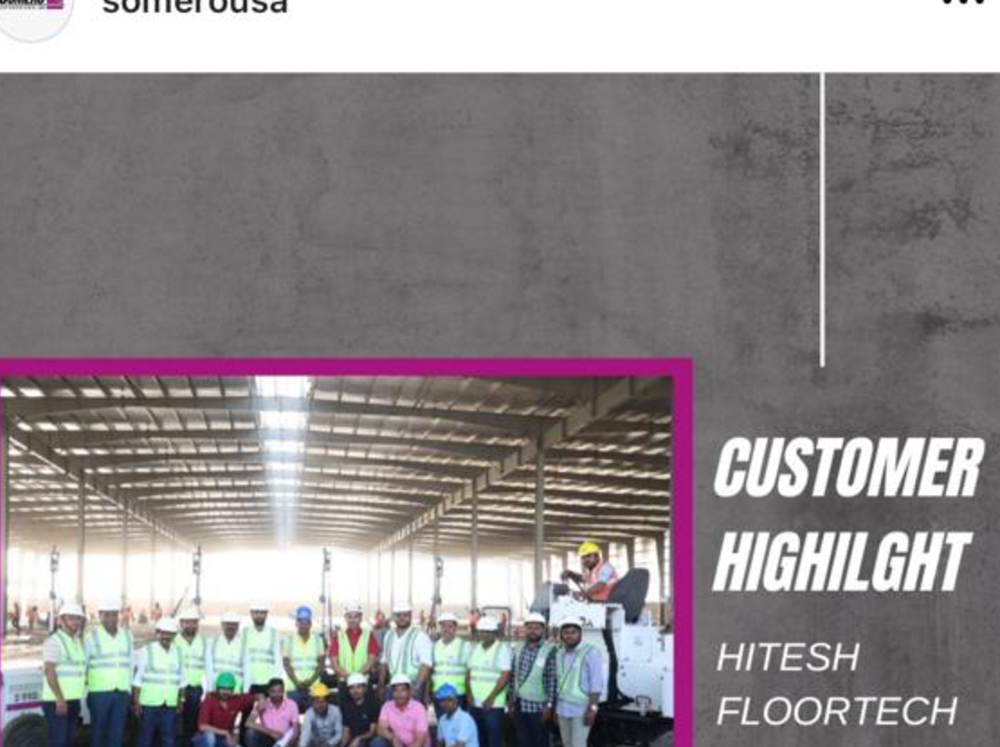 Somero customer highlight: Hitesh Floortech 5,033 sqmt single-day pour record
